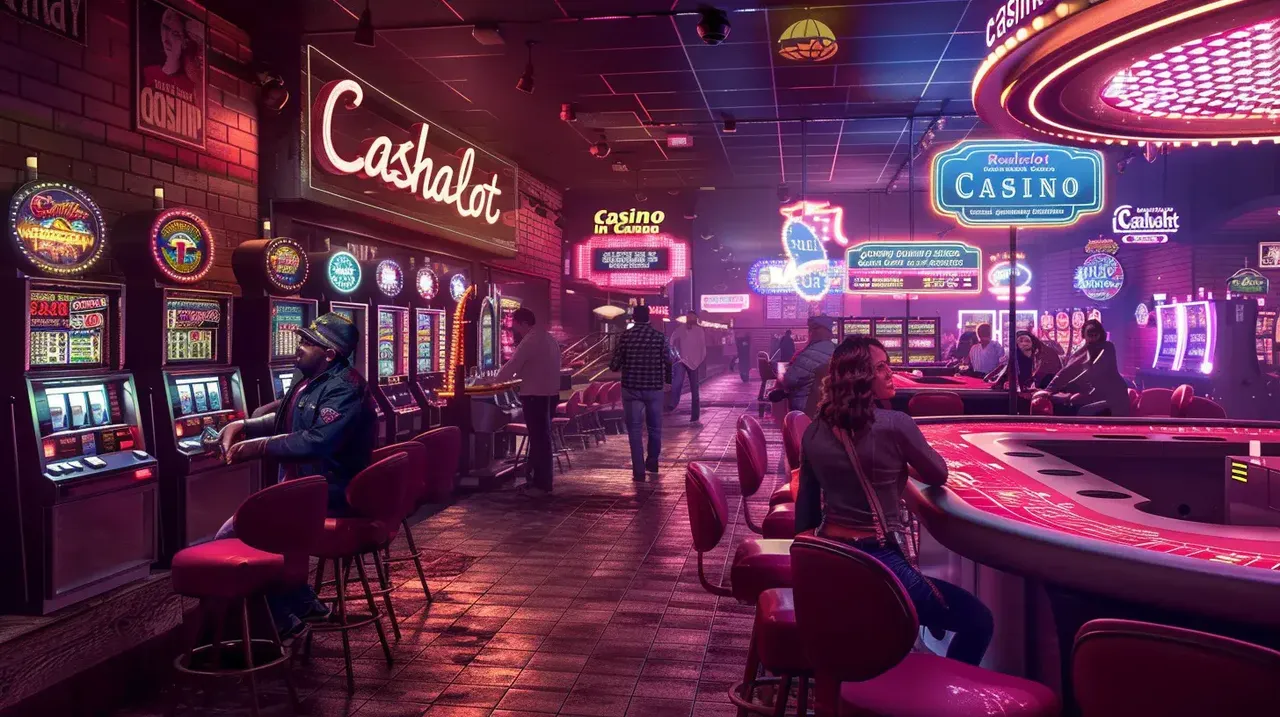 Moderne nettcasino spillhall med profesjonelle spilleautomater og live-bord